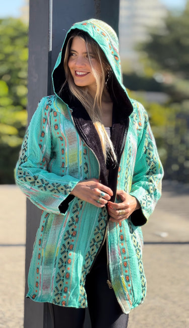 Chaqueta reversible verde